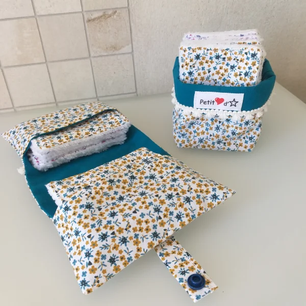 Lingettes démaquillantes blue flowers