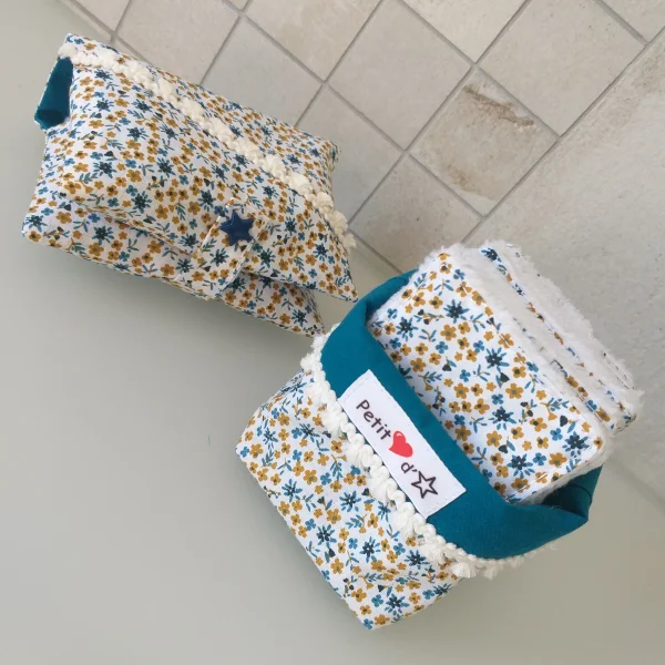Lingettes démaquillantes blue flowers