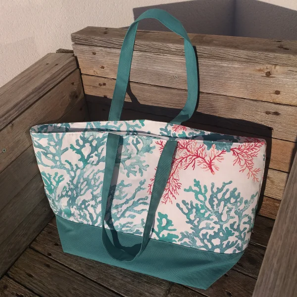 Sac corail turquoise
