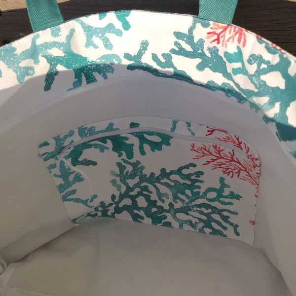 Sac corail turquoise