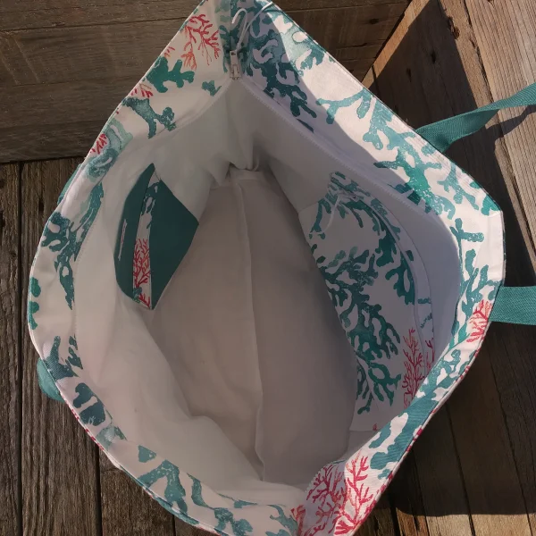 Sac corail turquoise