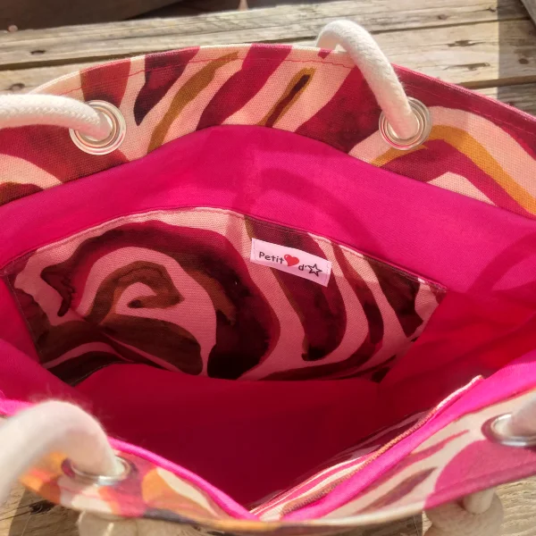 Sac zebra rose