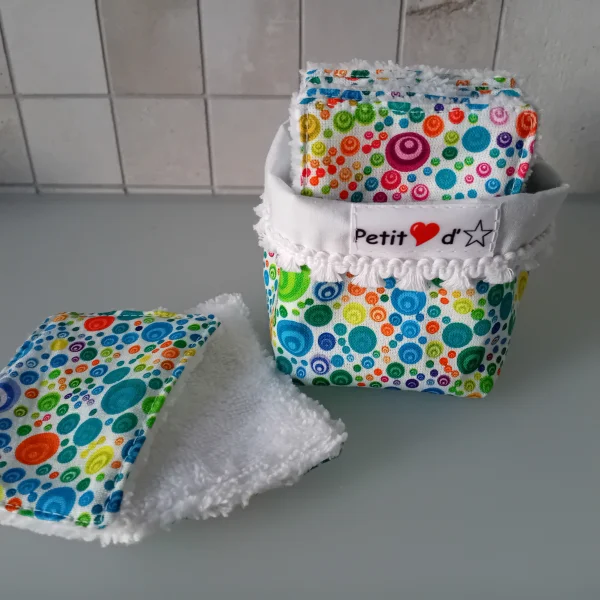 Lingettes multicolores