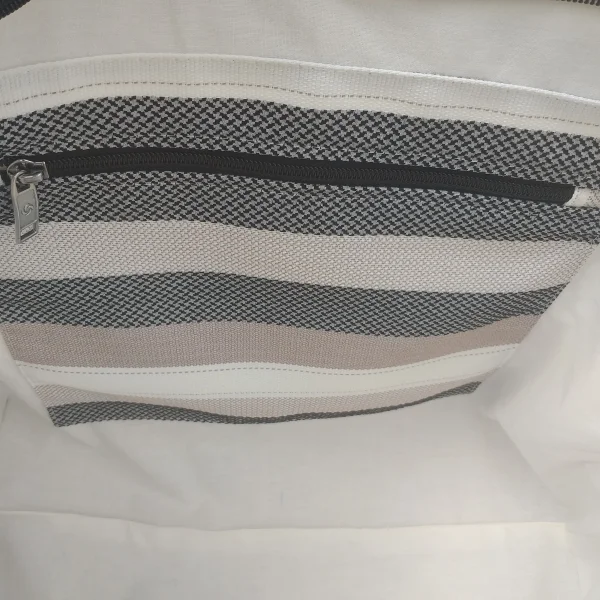 Sac rayé noir