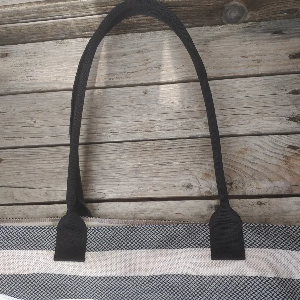 Sac rayé noir