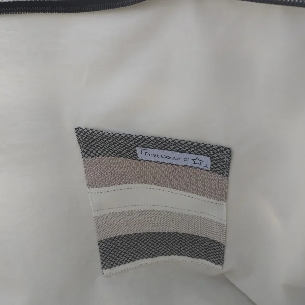 Sac rayé noir