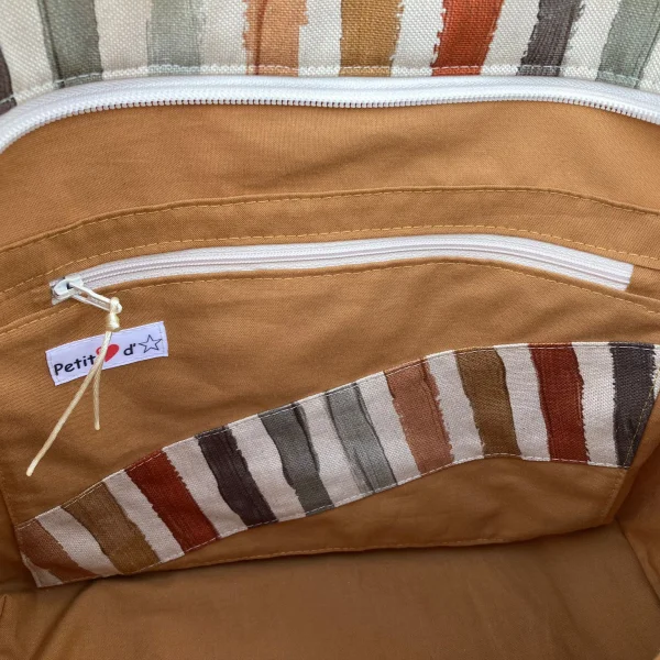 Sac rayé d'automne