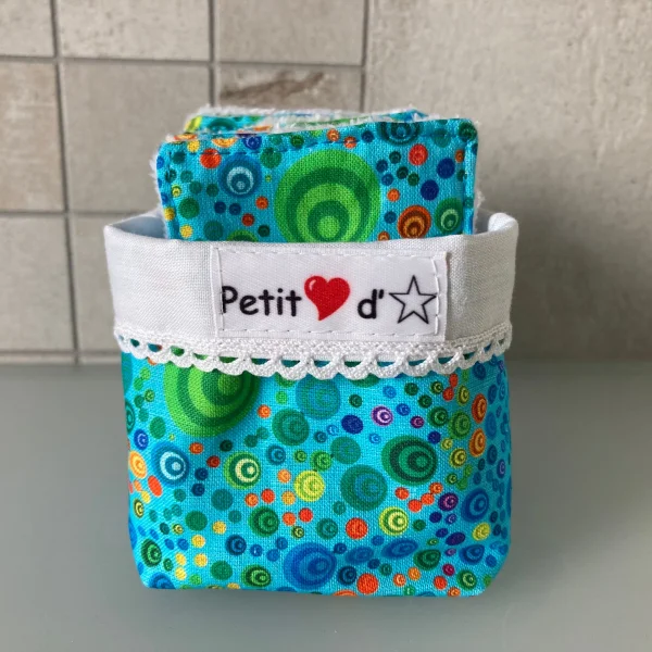 Lingettes multicolores blue