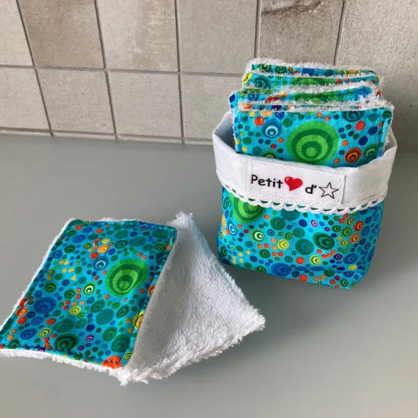 Lingettes multicolores blue