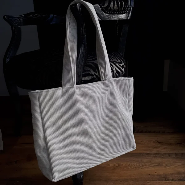 Sac velours crème