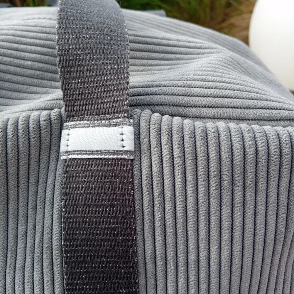 Sac de sport velour gris