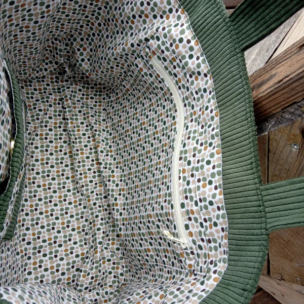 Sac velour vert