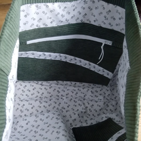Sac velour vert