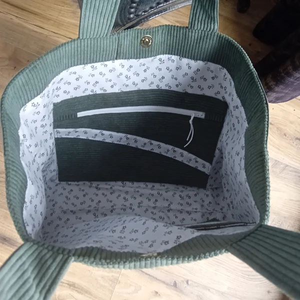 Sac velour vert