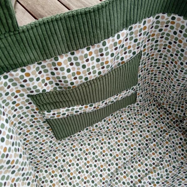 Sac velour vert