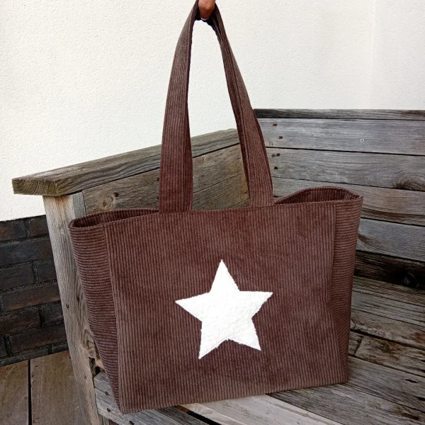 Sac velour marron