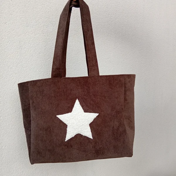 Sac velour marron
