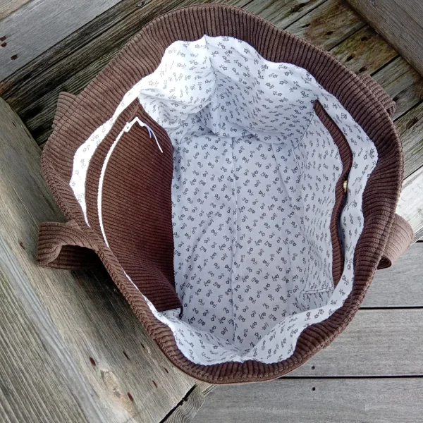Sac velour marron