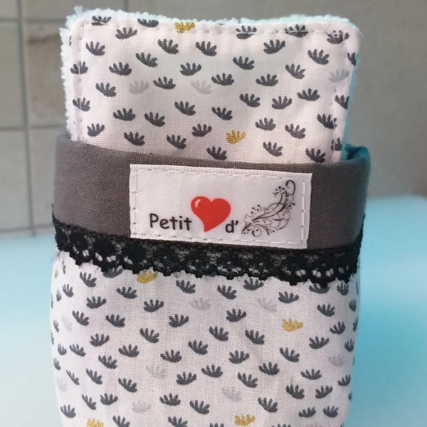Lingettes motifs gris