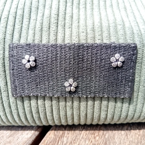 Trousse de toilette velour vert foncé