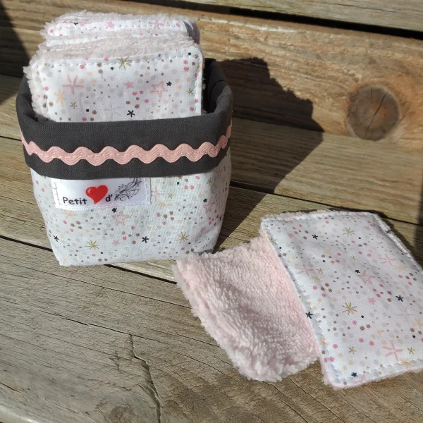 Lingettes étoiles roses