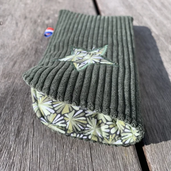 Etui à lunettes velours vert