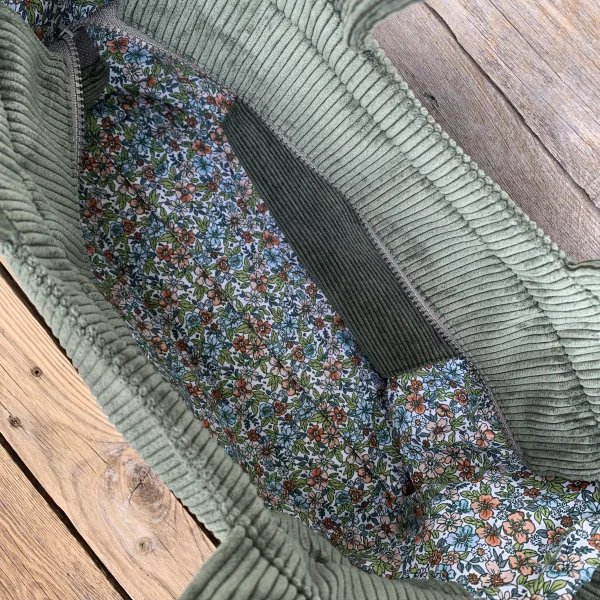 Sac velour vert