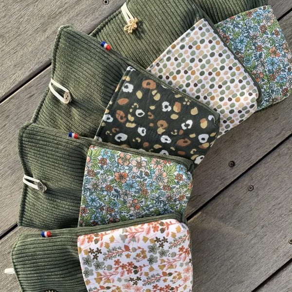 Sac velour vert