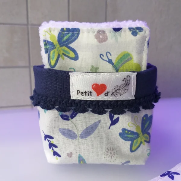 Lingettes papillons bleus