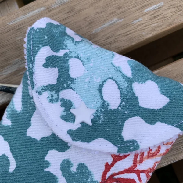 Etui à lunettes fond des mers, vert