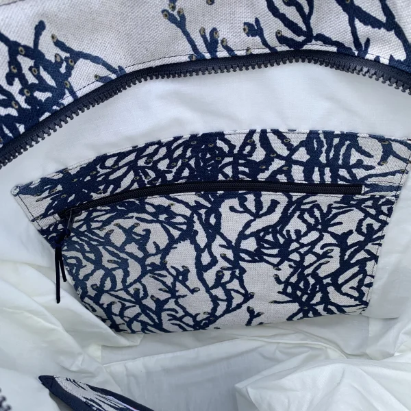 Sac corail bleu