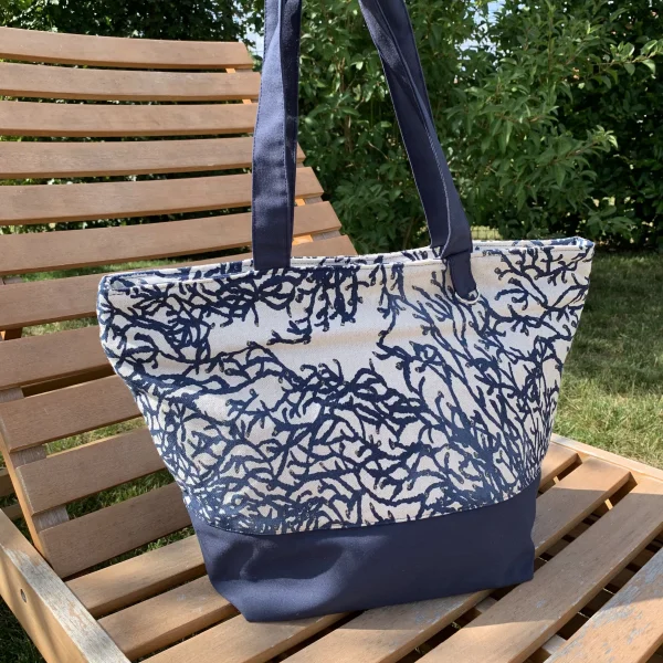 Sac corail bleu