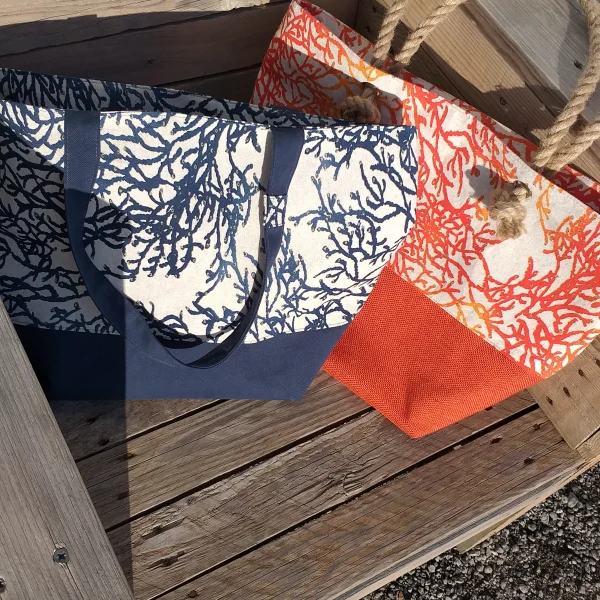 Sac corail bleu