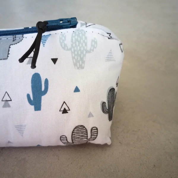 Trousse cactus bleu