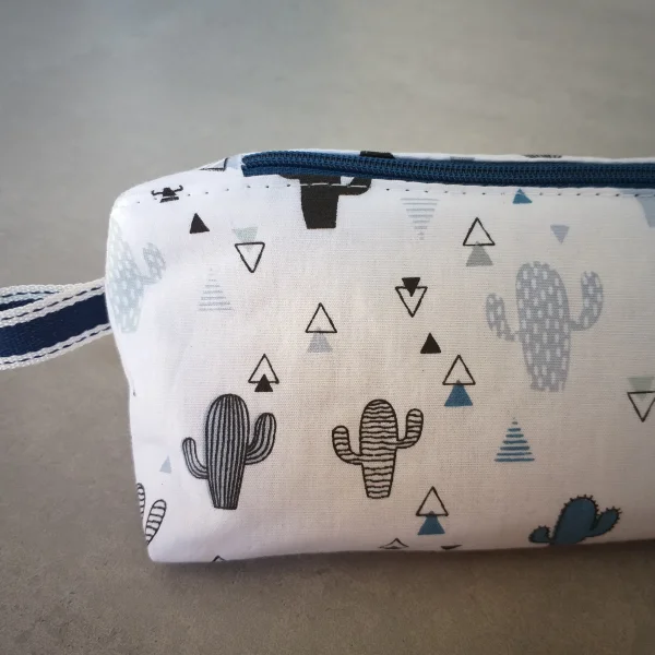 Trousse cactus bleu