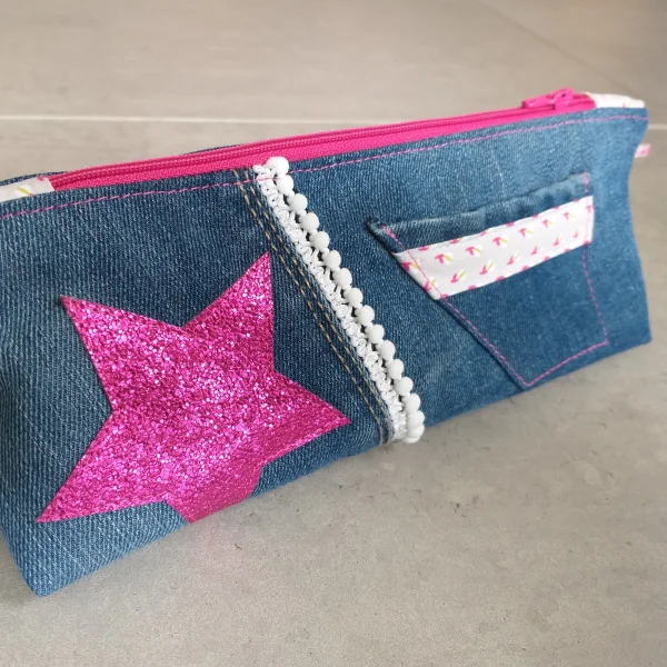 Trousse en Jeans Girly