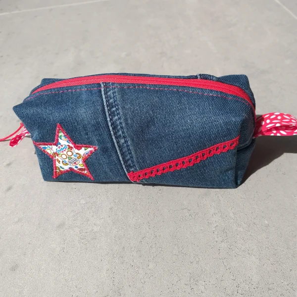 Trousse Jeans tête de mort