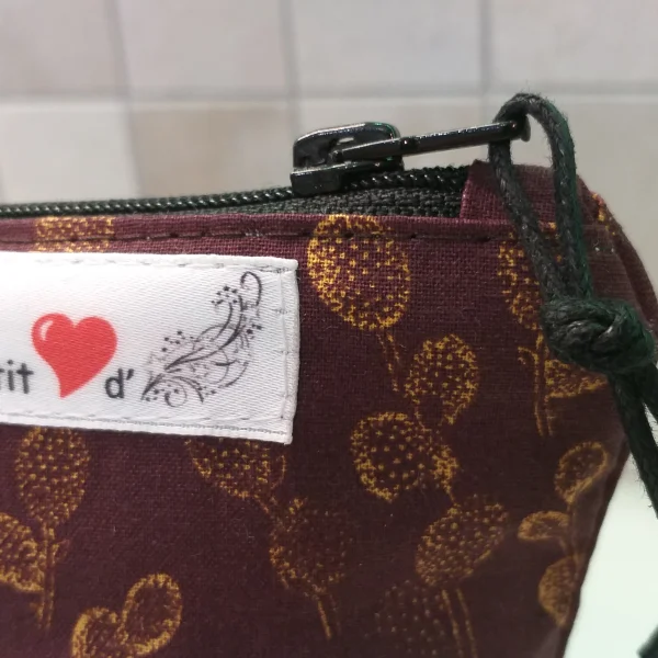 Trousse cactus bordeau