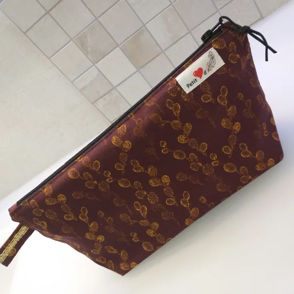 Trousse cactus bordeau